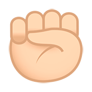 ✊🏻 Emoji erhobene Faust: helle Hautfarbe JoyPixels 5.0.