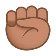 ✊🏽 Emoji Puño En Alto: Tono De Piel Medio en JoyPixels 5.0.
