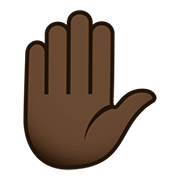 ✋🏿 Emoji erhobene Hand: dunkle Hautfarbe JoyPixels 5.0.