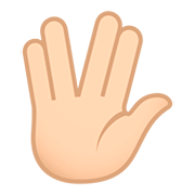 🖖🏻 Emoji Saludo Vulcano: Tono De Piel Claro en JoyPixels 5.0.