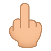 🖕🏼 Emoji Mittelfinger: mittelhelle Hautfarbe JoyPixels 5.0.