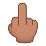 🖕🏽 Emoji Dedo Do Meio: Pele Morena na JoyPixels 5.0.