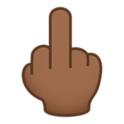 🖕🏾 Emoji Dedo Do Meio: Pele Morena Escura na JoyPixels 5.0.