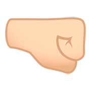 🤜🏻 Emoji Puño Hacia La Derecha: Tono De Piel Claro en JoyPixels 5.0.