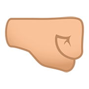 🤜🏼 Emoji Puño Hacia La Derecha: Tono De Piel Claro Medio en JoyPixels 5.0.