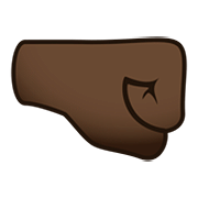 🤜🏿 Emoji Puño Hacia La Derecha: Tono De Piel Oscuro en JoyPixels 5.0.