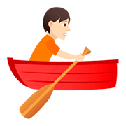 Émoji 🚣🏻 Personne Ramant Dans Une Barque : Peau Claire sur JoyPixels 5.0.