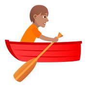 🚣🏽 Emoji Persona Remando En Un Bote: Tono De Piel Medio en JoyPixels 5.0.