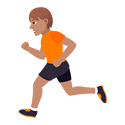 🏃🏽 Emoji Persona Corriendo: Tono De Piel Medio en JoyPixels 5.0.