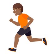 🏃🏾 Emoji Persona Corriendo: Tono De Piel Oscuro Medio en JoyPixels 5.0.