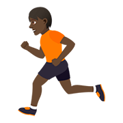 🏃🏿 Emoji Persona Corriendo: Tono De Piel Oscuro en JoyPixels 5.0.