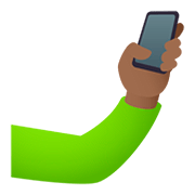 Emoji 🤳🏾 Selfie: Carnagione Abbastanza Scura su JoyPixels 5.0.