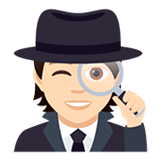 🕵🏻 Emoji Detektiv(in): helle Hautfarbe JoyPixels 5.0.