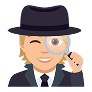 🕵🏼 Emoji Detektiv(in): mittelhelle Hautfarbe JoyPixels 5.0.