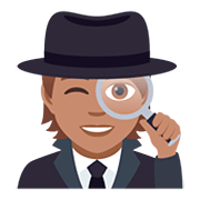 Emoji 🕵🏽 Detective: Carnagione Olivastra su JoyPixels 5.0.