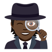 🕵🏿 Emoji Detektiv(in): dunkle Hautfarbe JoyPixels 5.0.