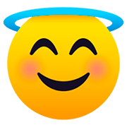 Emoji 😇 Faccina Con Sorriso E Aureola su JoyPixels 5.0.