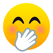 🤭 Emoji Rosto Com A Mão Sobre A Boca na JoyPixels 5.0.