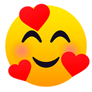 🥰 Emoji Cara Sonriendo Con Corazones en JoyPixels 5.0.