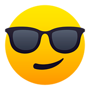 😎 Emoji Rosto Sorridente Com óculos Escuros na JoyPixels 5.0.