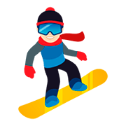 Emoji 🏂🏻 Persona Sullo Snowboard: Carnagione Chiara su JoyPixels 5.0.