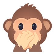 🙊 Emoji sich den Mund zuhaltendes Affengesicht JoyPixels 5.0.