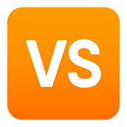 🆚 Emoji Großbuchstaben VS in orangefarbenem Quadrat JoyPixels 5.0.