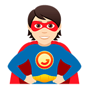 🦸🏻 Emoji Personaje De Superhéroe: Tono De Piel Claro en JoyPixels 5.0.