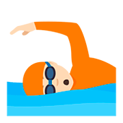🏊🏻 Emoji Persona Nadando: Tono De Piel Claro en JoyPixels 5.0.