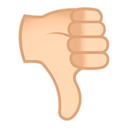 👎🏻 Emoji Daumen runter: helle Hautfarbe JoyPixels 5.0.