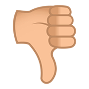 👎🏼 Emoji Daumen runter: mittelhelle Hautfarbe JoyPixels 5.0.