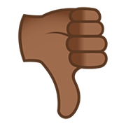 Emoji 👎🏾 Pollice Verso: Carnagione Abbastanza Scura su JoyPixels 5.0.