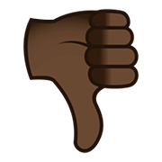 Emoji 👎🏿 Pollice Verso: Carnagione Scura su JoyPixels 5.0.