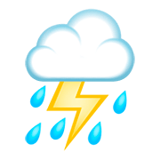 ⛈️ Emoji Nube Con Rayo Y Lluvia en JoyPixels 5.0.