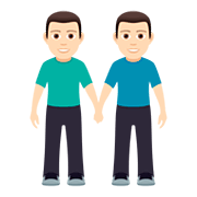 👬🏻 Emoji Dois Homens De Mãos Dadas: Pele Clara na JoyPixels 5.0.