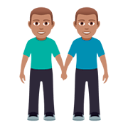 Émoji 👬🏽 Deux Hommes Se Tenant La Main : Peau Légèrement Mate sur JoyPixels 5.0.