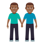 👬🏾 Emoji händchenhaltende Männer: mitteldunkle Hautfarbe JoyPixels 5.0.