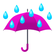 Émoji ☔ Parapluie Avec Gouttes De Pluie sur JoyPixels 5.0.