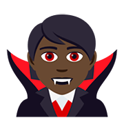 🧛🏿 Emoji Vampiro: Tono De Piel Oscuro en JoyPixels 5.0.
