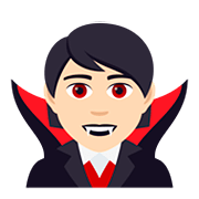 Émoji 🧛🏻 Vampire : Peau Claire sur JoyPixels 5.0.