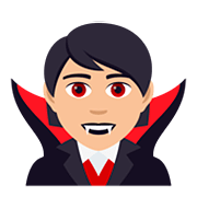 🧛🏼 Emoji Vampiro: Tono De Piel Claro Medio en JoyPixels 5.0.
