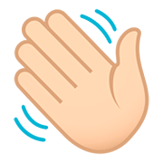 👋🏻 Emoji Mano Saludando: Tono De Piel Claro en JoyPixels 5.0.