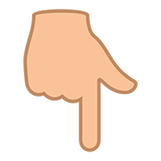 👇🏼 Emoji nach unten weisender Zeigefinger: mittelhelle Hautfarbe JoyPixels 5.0.