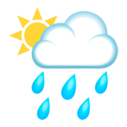 🌦️ Emoji Sol Com Chuva na JoyPixels 5.0.