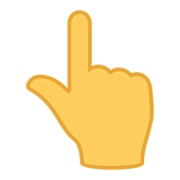 👆 Emoji Dorso Da Mão Com Dedo Indicador Apontando Para Cima na JoyPixels 5.0.
