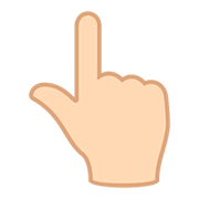 👆🏻 Emoji Dorso Da Mão Com Dedo Indicador Apontando Para Cima: Pele Clara na JoyPixels 5.0.