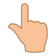 Emoji 👆🏼 Indice Alzato: Carnagione Abbastanza Chiara su JoyPixels 5.0.