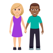 Émoji 👩🏼‍🤝‍👨🏾 Femme Et Homme Se Tenant La Main : Peau Moyennement Claire Et Peau Mate sur JoyPixels 5.0.