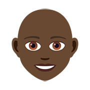 👩🏿‍🦲 Emoji Mujer: Tono De Piel Oscuro Y Sin Pelo en JoyPixels 5.0.