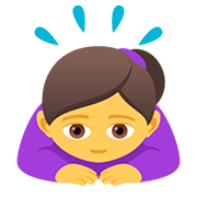 🙇‍♀️ Emoji Mulher Fazendo Reverência na JoyPixels 5.0.